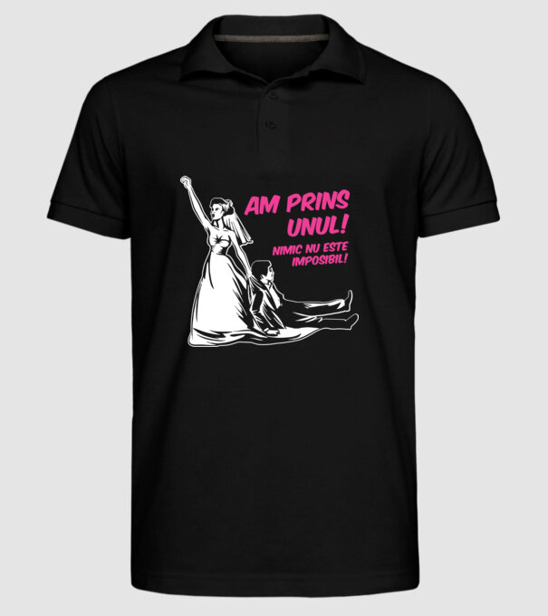 Am prins unul Nimic nu este imposibil model negru pe tricou