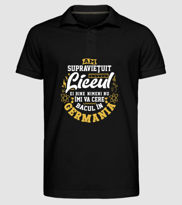Am supraviețuit liceul model negru pe tricou