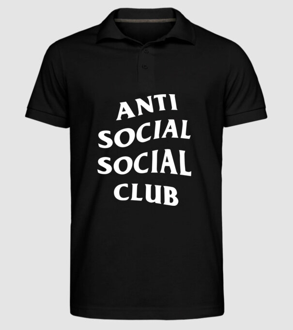 Anti social social club model negru pe tricou