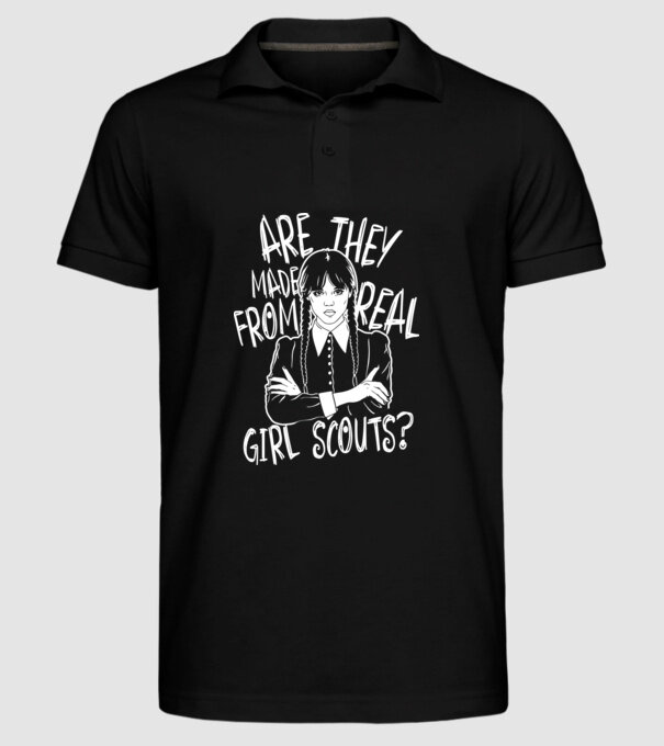 Are the made from real girl scouts model negru pe tricou