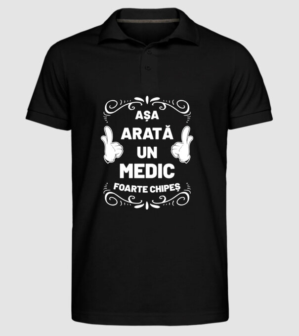 Așa arată un medic foarte chipeș model negru pe tricou