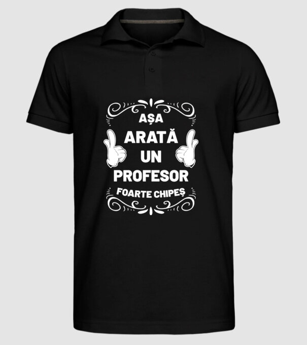 Așa arată un profesor foarte chipeș model negru pe tricou