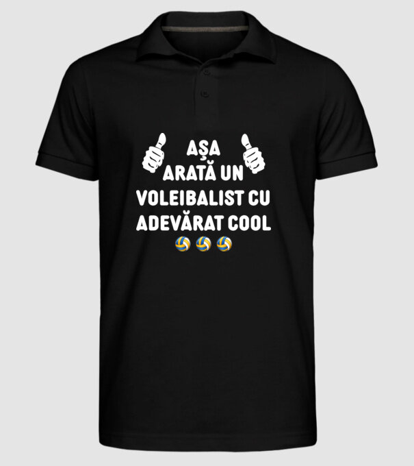 Așa arată un voleibalist cu adevărat cool model negru pe tricou