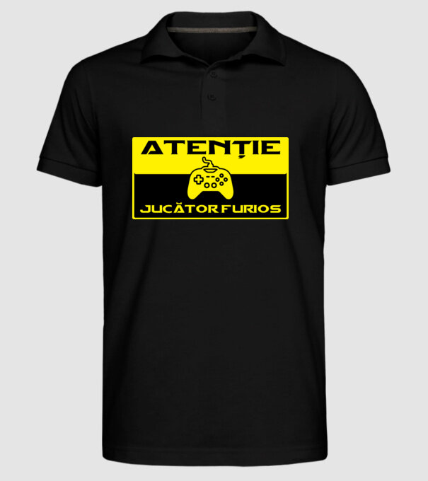 Atenție! Jucător furios model negru pe tricou