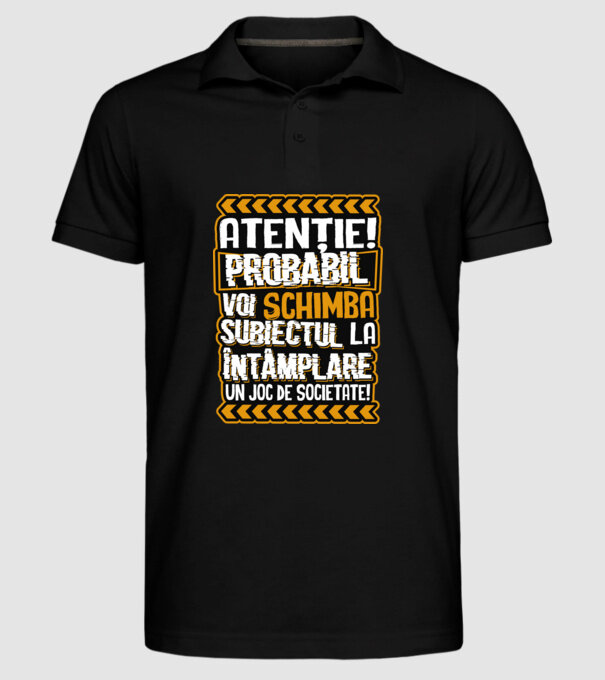 Atenție, probabil voi schimba subiectul la întâmplare pe șah model negru pe tricou
