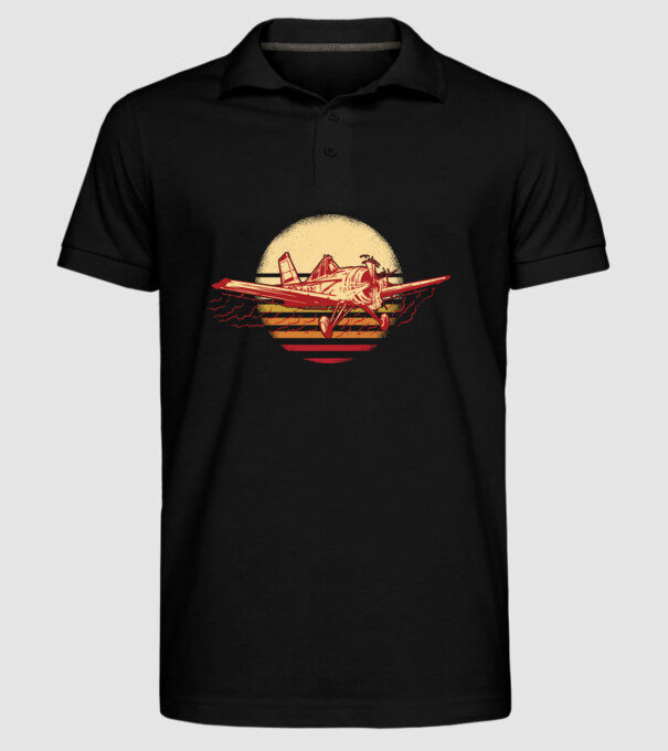 Avioane model negru pe tricou