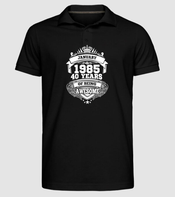 Awesome being of january 1985 model negru pe tricou