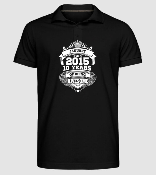 Awesome being of january 2015 model negru pe tricou