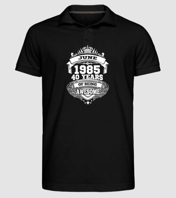 Awesome being of june 1985 model negru pe tricou