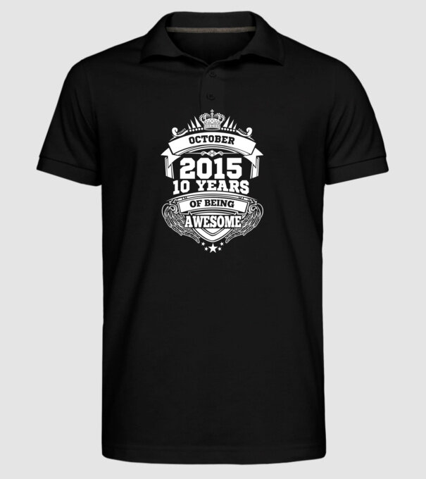 Awesome being of october 2015 model negru pe tricou