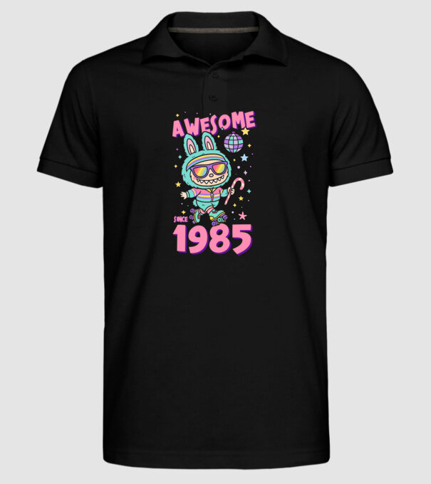 Awesome since 1985 - Labubu model negru pe tricou