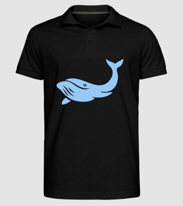 balenă model negru pe tricou