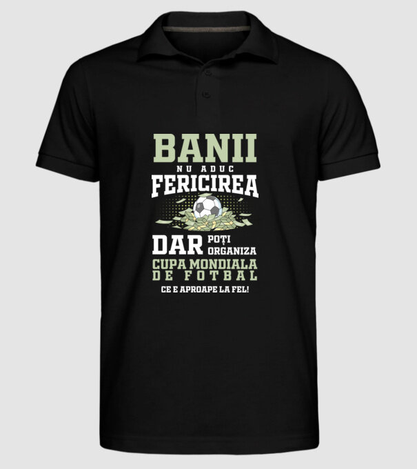Banii nu aduc fericirea model negru pe tricou