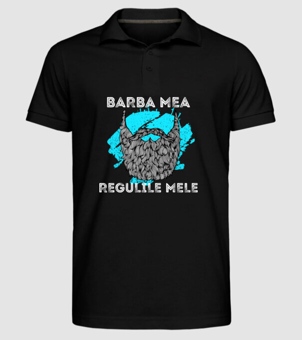 barba mea - regulile mele model negru pe tricou