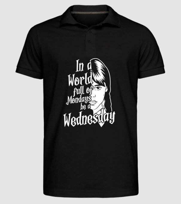 Be a Wednesday model negru pe tricou