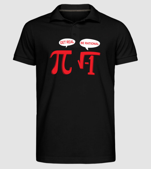 Be rational PI model negru pe tricou