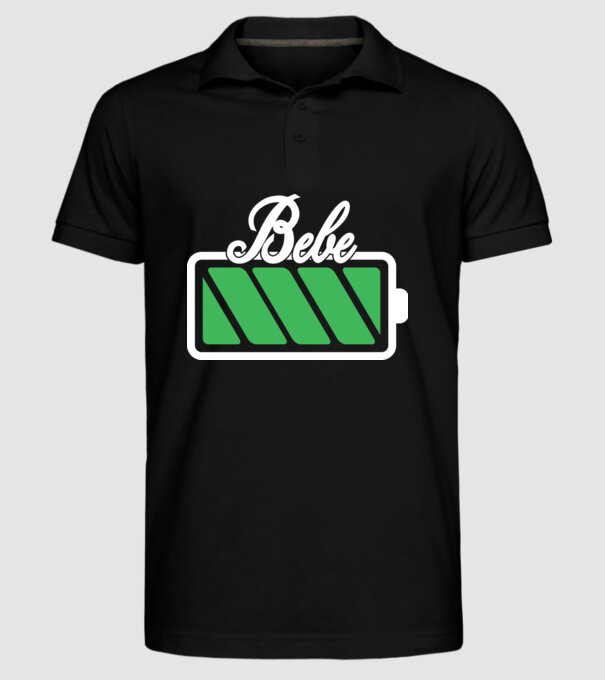 Bebe încărcat model negru pe tricou