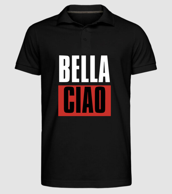 bella ciao model negru pe tricou
