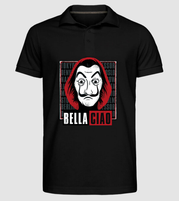 bella ciao dali model negru pe tricou