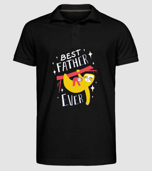 Best father model negru pe tricou