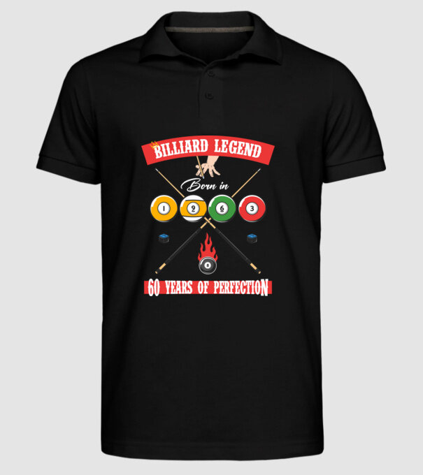 Billiard legend born in 1963 model negru pe tricou