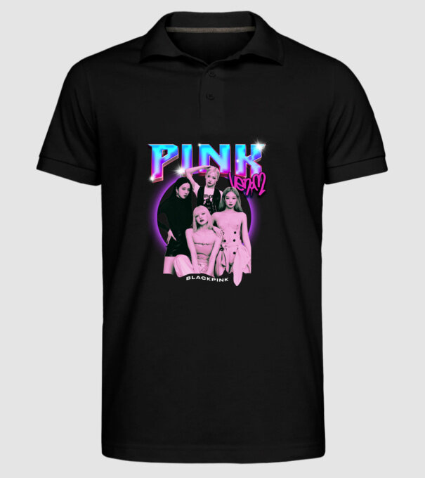 BLACKPINK pink venom model negru pe tricou