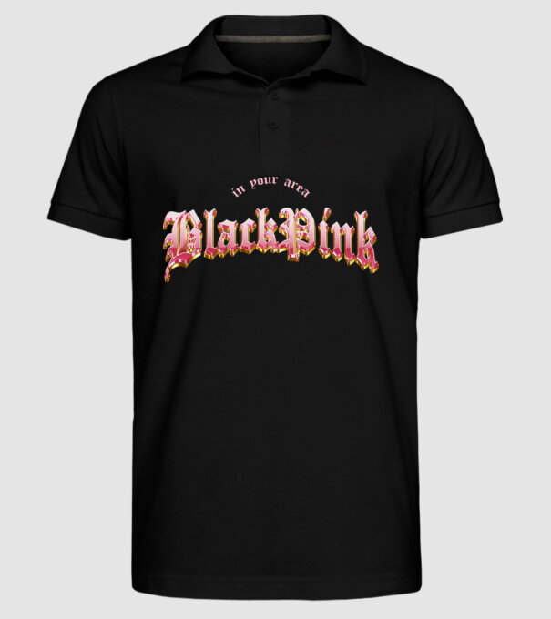 BLACPINK in your area model negru pe tricou