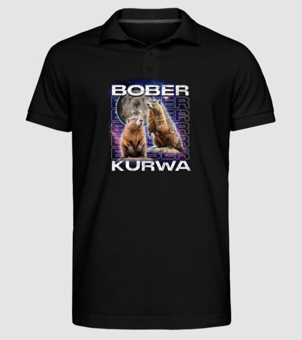 Bóber Kurwa universe model negru pe tricou