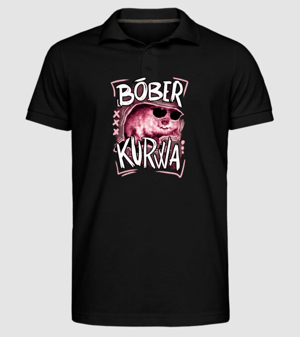Bóber wtf model negru pe tricou