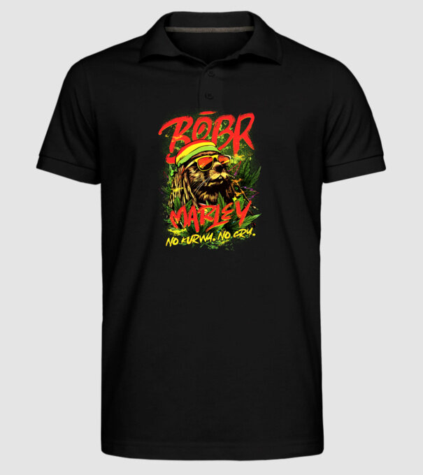 BÓBR MARLEY model negru pe tricou