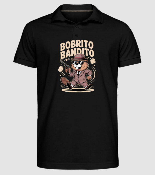Bobrito Bandito model negru pe tricou