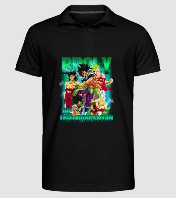 broly dragonball model negru pe tricou