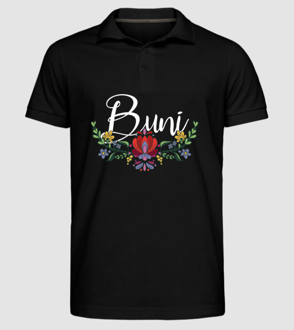 Buni model negru pe tricou