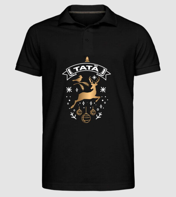 tată christmas model negru pe tricou