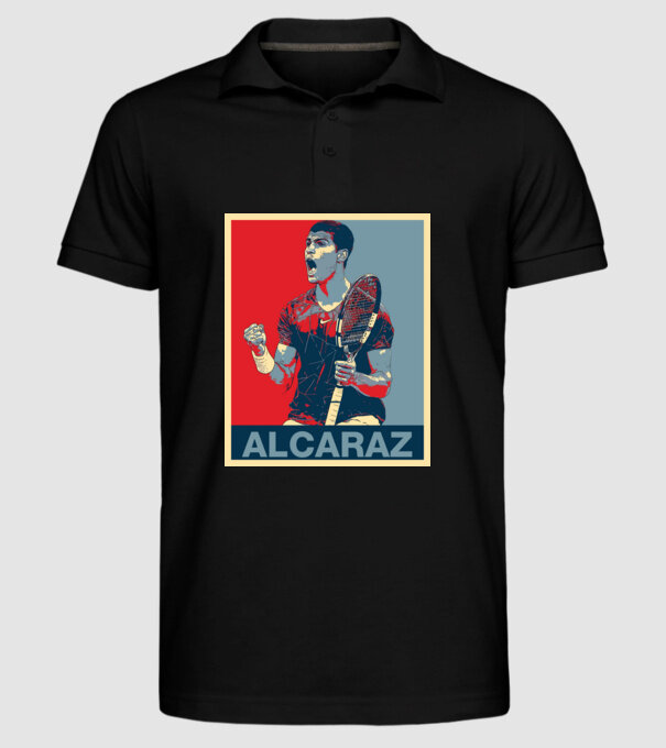 Carlos Alcaraz model negru pe tricou