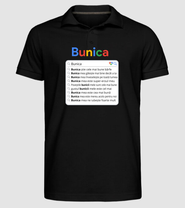 căutare Google Bunica model negru pe tricou
