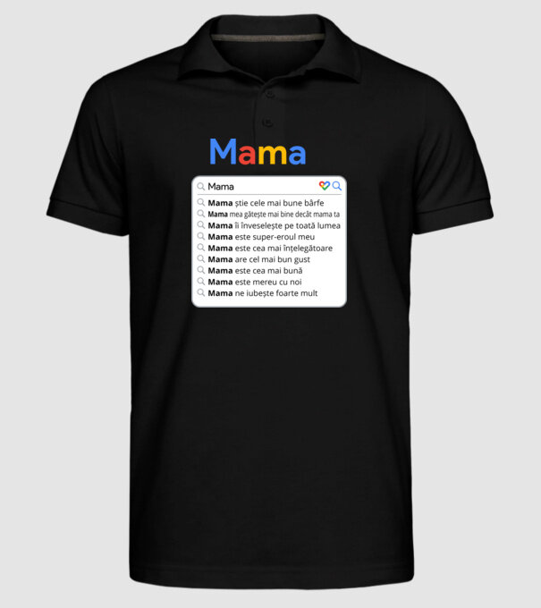 căutare Google Mama model negru pe tricou