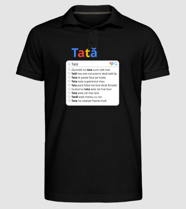 căutare Google Tată model negru pe tricou