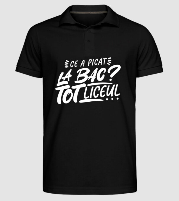 Ce a picat la bac model negru pe tricou