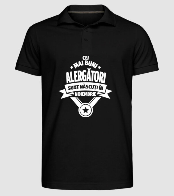 Cei mai buni alergători sunt născuți în Noiembrie model negru pe tricou