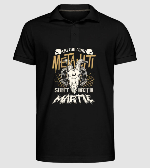 Cei mai mari metaliști sunt născuți în martie. model negru pe tricou