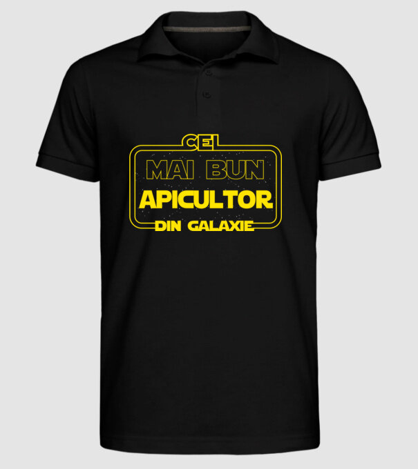 Cel mai bun apicultor din galaxie model negru pe tricou