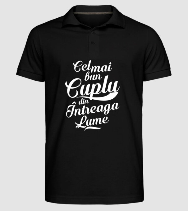 Cel mai bun cuplu din întreaga lume model negru pe tricou