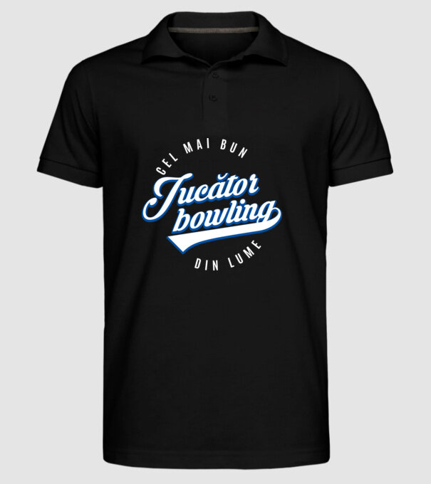 cel mai bun jucător bowling din lume model negru pe tricou