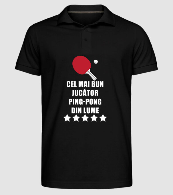 cel mai bun jucător ping-pong din lume model negru pe tricou