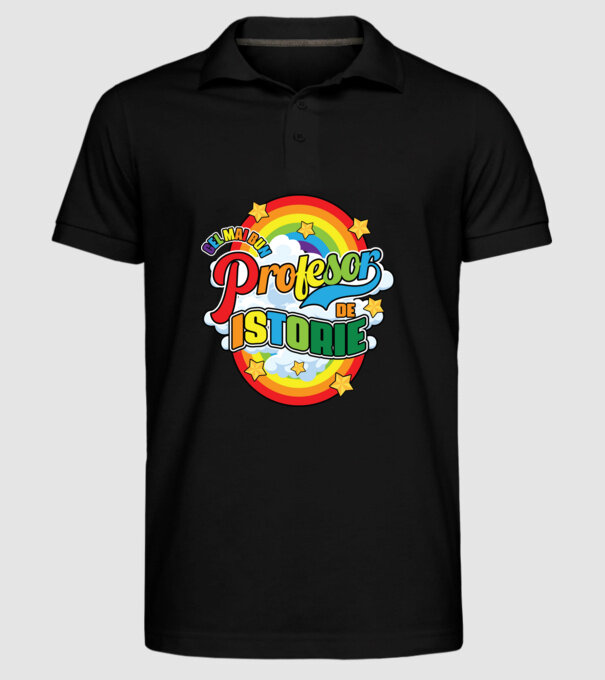 Cel mai bun profesor de istorie model negru pe tricou