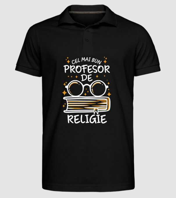 Cel mai bun profesor de religie model negru pe tricou
