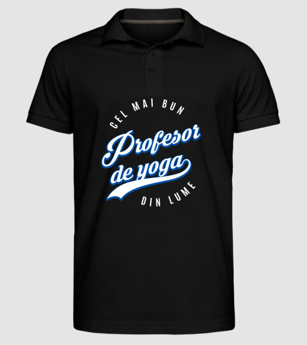 cel mai bun profesor de yoga din lume model negru pe tricou