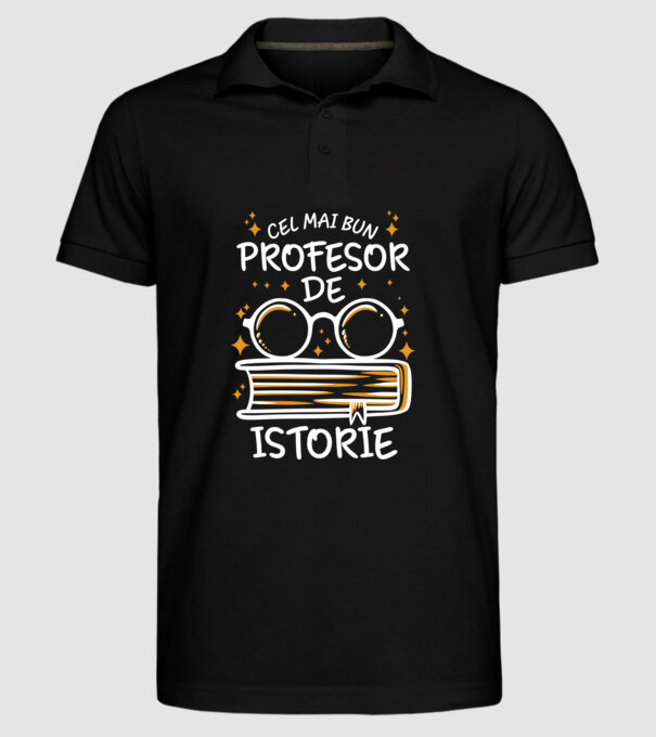 Cel mai bun profesor istorie model negru pe tricou