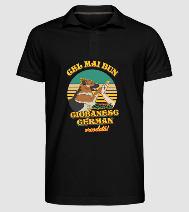 Cel mai bun stăpân de ciobănesc german vreodată! model negru pe tricou